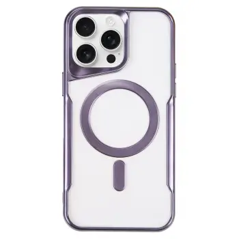 Lopard İphone 16 Pro Kılıf Boyi Magsafe Silikon Kapak - Derin Mor