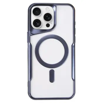 Lopard İphone 16 Pro Kılıf Boyi Magsafe Silikon Kapak - Lacivert