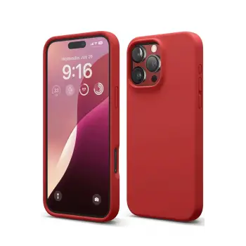 Lopard İphone 16 Pro Kılıf First Silikon - Kırmızı