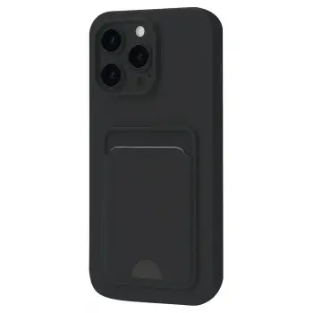 Lopard İphone 16 Pro Kılıf Kelvin Kartvizitli Silikon - Siyah