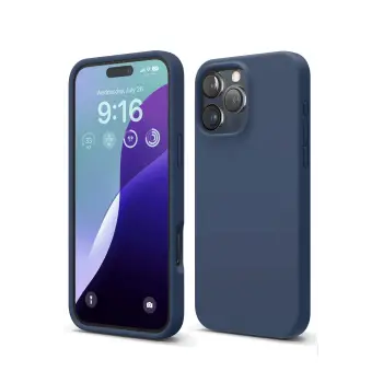 Lopard İphone 16 Pro Kılıf Nano İçi Kadife Silikon - Lacivert