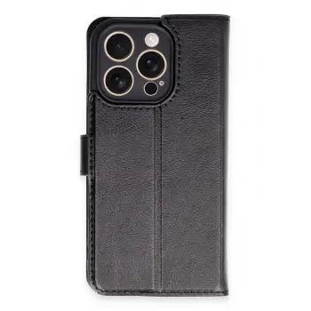 Lopard İphone 16 Pro Kılıf Trend S Plus Kapaklı Kılıf - Siyah