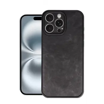 Lopard İphone 16 Pro Max Kılıf Aras Deri Kapak - Siyah