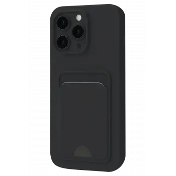 Lopard İphone 16 Pro Max Kılıf Kelvin Kartvizitli Silikon - Siyah