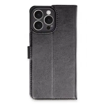 Lopard İphone 16 Pro Max Kılıf Trend S Plus Kapaklı Kılıf - Siyah