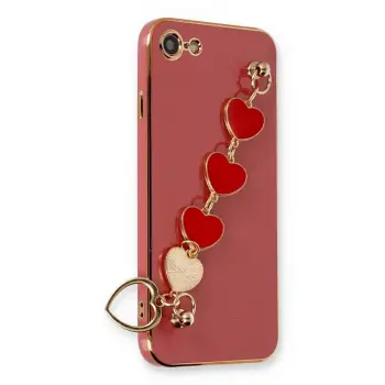 Lopard İphone 7 Kılıf Esila Silikon - Kırmızı