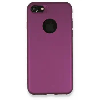 Lopard İphone 7 Kılıf First Silikon - Mürdüm