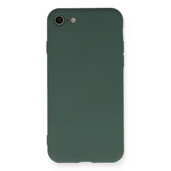 Lopard İphone 7 Kılıf Nano İçi Kadife Silikon - Koyu Yeşil
