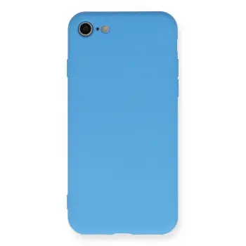 Lopard İphone 7 Kılıf Nano İçi Kadife Silikon - Mavi