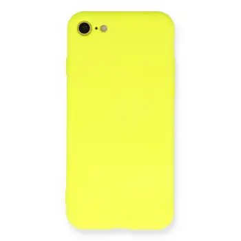 Lopard İphone 7 Kılıf Nano İçi Kadife Silikon - Sarı