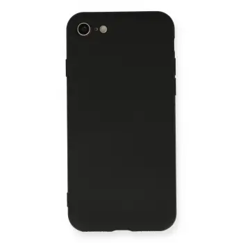 Lopard İphone 7 Kılıf Nano İçi Kadife Silikon - Siyah