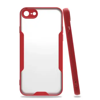 Lopard İphone 7 Kılıf Platin Silikon - Kırmızı