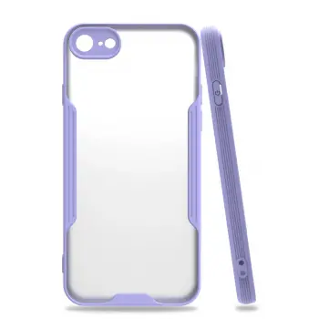 Lopard İphone 7 Kılıf Platin Silikon - Lila