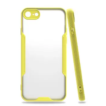 Lopard İphone 7 Kılıf Platin Silikon - Sarı