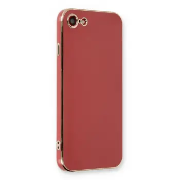 Lopard İphone 7 Kılıf Volet Silikon - Kırmızı