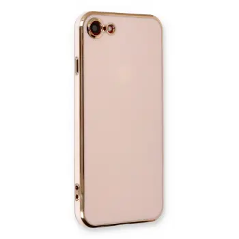 Lopard İphone 7 Kılıf Volet Silikon - Pembe