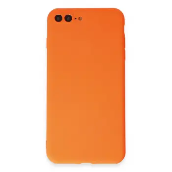 Lopard İphone 7 Plus Kılıf First Silikon - Turuncu