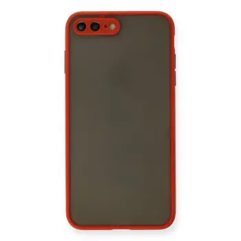 Lopard İphone 7 Plus Kılıf Montreal Silikon Kapak - Kırmızı