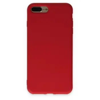 Lopard İphone 7 Plus Kılıf Nano İçi Kadife Silikon - Kırmızı