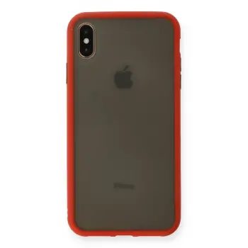 Lopard İphone Xs Max Kılıf Montreal Silikon Kapak - Kırmızı