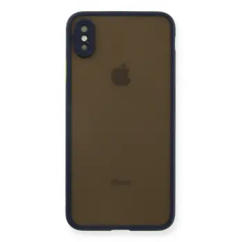 Lopard İphone Xs Max Kılıf Montreal Silikon Kapak - Lacivert