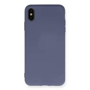 Lopard İphone Xs Max Kılıf Nano İçi Kadife Silikon - Gri