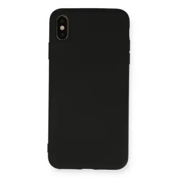 Lopard İphone Xs Max Kılıf Nano İçi Kadife Silikon - Siyah