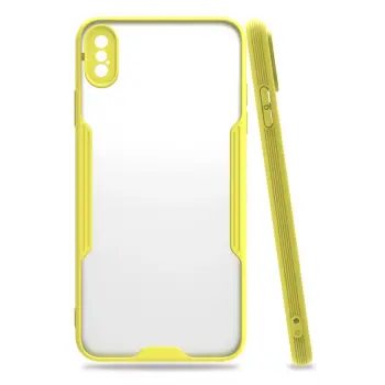 Lopard İphone Xs Max Kılıf Platin Silikon - Sarı