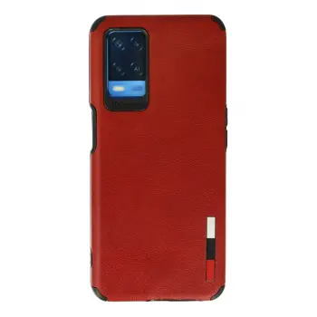 Lopard Oppo A54 4g Kılıf Loop Deri Silikon - Kırmızı