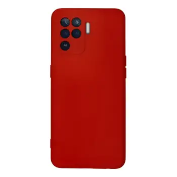 Lopard Oppo Reno 5 Lite Kılıf Nano İçi Kadife Silikon - Kırmızı