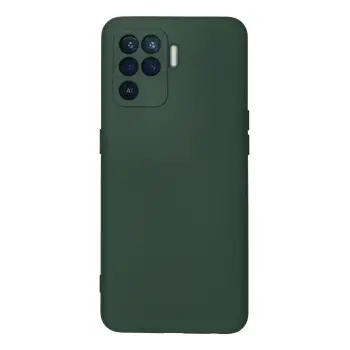 Lopard Oppo Reno 5 Lite Kılıf Nano İçi Kadife Silikon - Koyu Yeşil