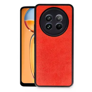 Lopard Realme 12 5g Kılıf Aras Deri Kapak - Kırmızı