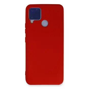 Lopard Realme C15 Kılıf Nano İçi Kadife Silikon - Kırmızı