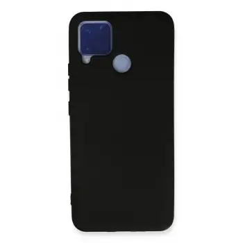 Lopard Realme C15 Kılıf Nano İçi Kadife Silikon - Siyah