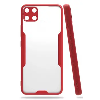 Lopard Realme C15 Kılıf Platin Silikon - Kırmızı