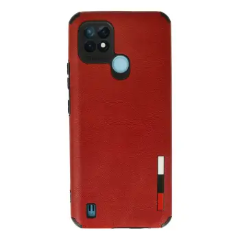 Lopard Realme C21 Kılıf Loop Deri Silikon - Kırmızı