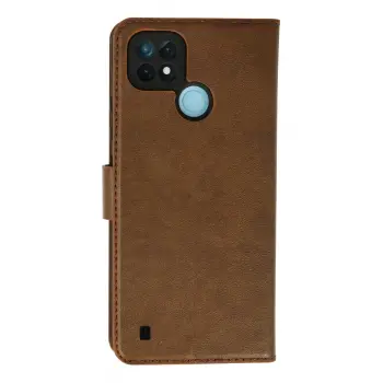 Lopard Realme C21 Kılıf Trend S Plus Kapaklı Kılıf - Taba