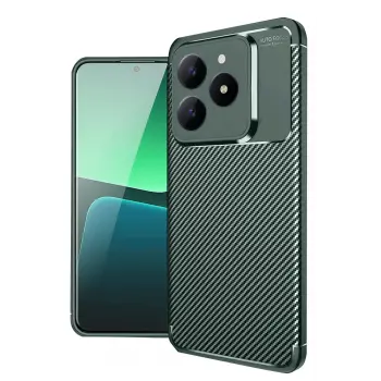 Lopard Realme C61 Kılıf Auto Focus Karbon Kapak - Koyu Yeşil