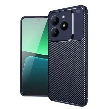 Lopard Realme C61 Kılıf Auto Focus Karbon Kapak - Lacivert