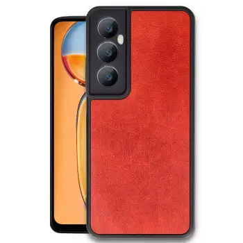 Lopard Realme C65 Kılıf Aras Deri Kapak - Kırmızı