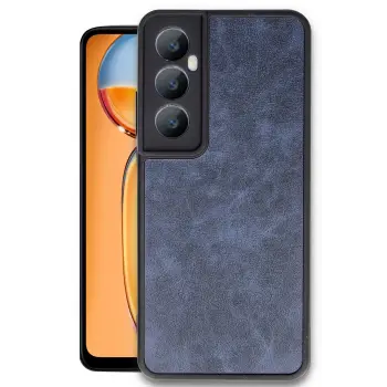 Lopard Realme C65 Kılıf Aras Deri Kapak - Lacivert