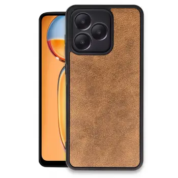 Lopard Realme Note 50 4g Kılıf Aras Deri Kapak - Taba