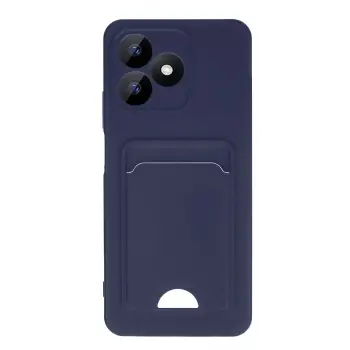 Lopard Realme Note 50 4g Kılıf Kelvin Kartvizitli Silikon - Lacivert