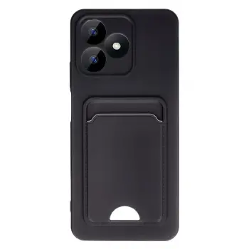 Lopard Realme Note 50 4g Kılıf Kelvin Kartvizitli Silikon - Siyah