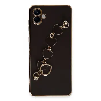 Lopard Samsung Galaxy A04 Kılıf Esila Silikon - Siyah