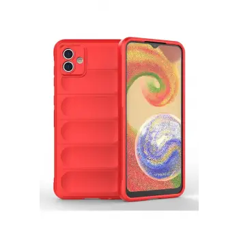 Lopard Samsung Galaxy A04 Kılıf Optimum Silikon - Kırmızı