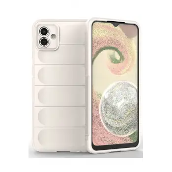 Lopard Samsung Galaxy A04 Kılıf Optimum Silikon - Krem