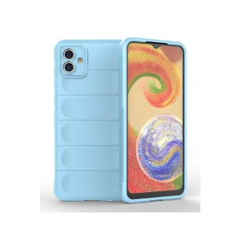 Lopard Samsung Galaxy A04 Kılıf Optimum Silikon - Sky Blue