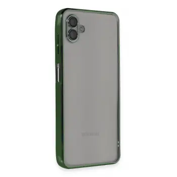 Lopard Samsung Galaxy A04 Kılıf Razer Lensli Silikon - Yeşil