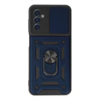 Lopard Samsung Galaxy A04s Kılıf Pars Lens Yüzüklü Silikon - Lacivert